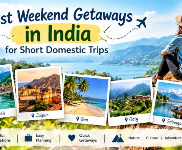 Best Weekend Getaways in India for Short Domestic Trips