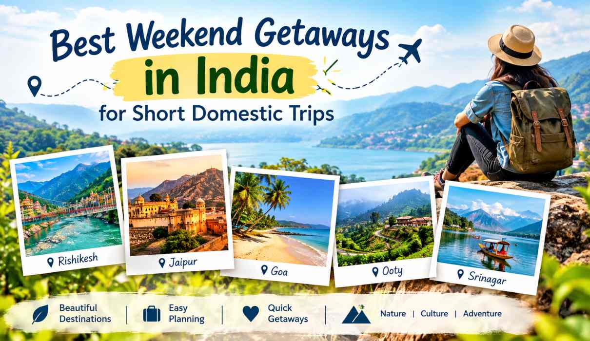 Best Weekend Getaways in India for Short Domestic Trips