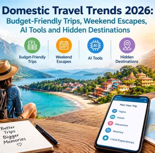 Domestic Travel Trends 2026 Budget-Friendly Trips, Weekend Escapes, AI Tools and Hidden Destinations