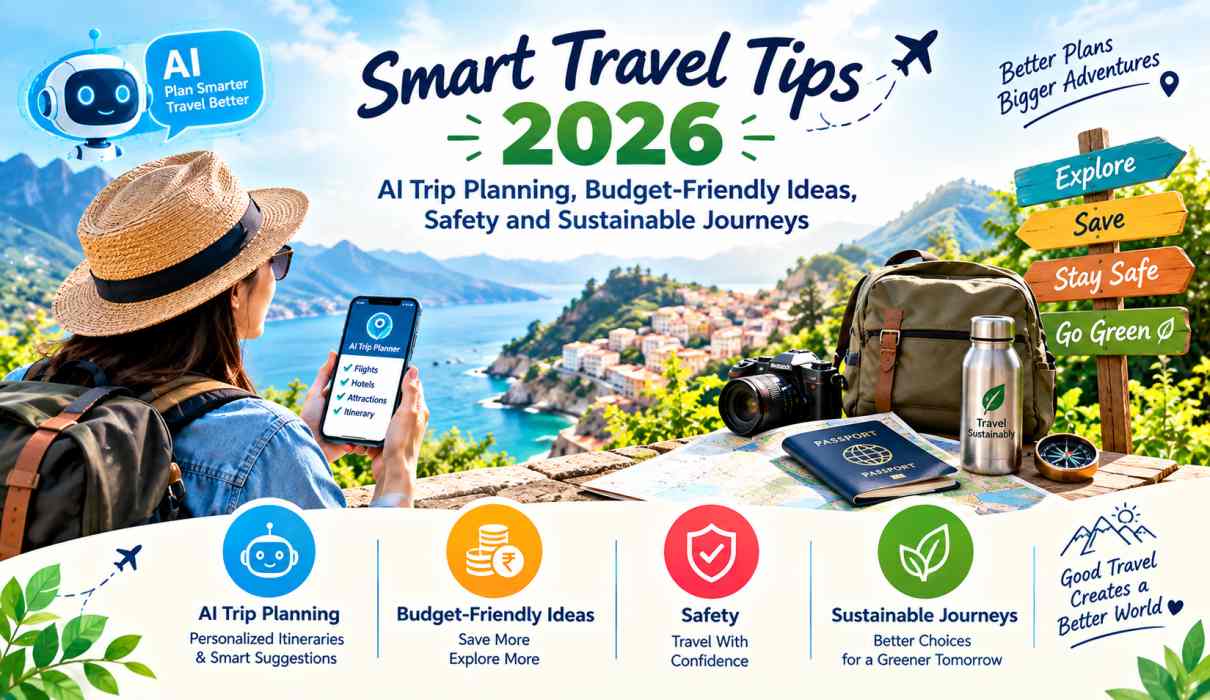 Smart Travel Tips 2026 AI Trip Planning, Budget-Friendly Ideas, Safety and Sustainable Journeys