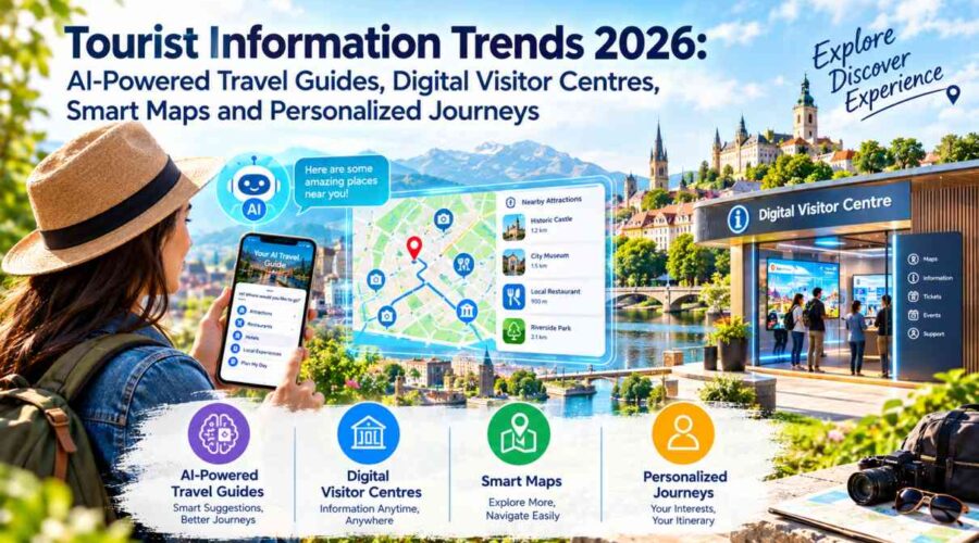 Tourist Information Trends 2026 AI-Powered Travel Guides, Digital Visitor Centres, Smart Maps and Personalized Journeys